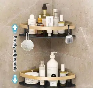 High Quality Aluminium Bathroom Wall Corner Rack/Organiser