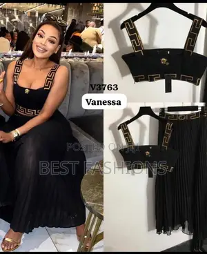 Cute Ladies Pleated Skirt and Crop Top