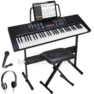 Portable Keyboard Piano With Adapter and Stand/Headphon