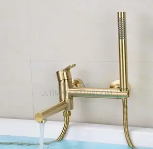 Brush Gold  Bathtub Tap