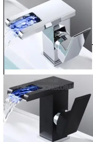 Luxury Rainfall Basin Faucet With Led Light