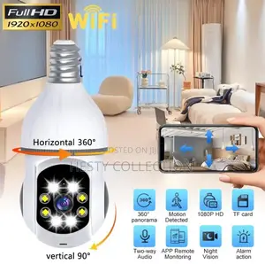 Mini CCTV Camera 360 Rotation Light Bulb Camera Security