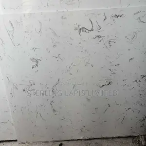 White Carara Quartz Slab