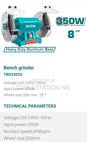 Bench Grinder 8" 350w