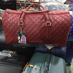 Wine Red Channel Hand Carry and Duffle Bag