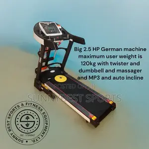 2.5 HP Treadmill Maximum Weight 120kg Strong Quality One