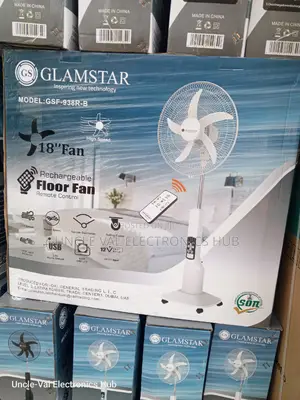 Glamstar 18" Rechargeable Fan