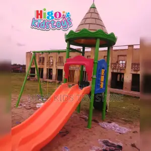 Double Slide and Double Swing Giant Outdoor Playground House