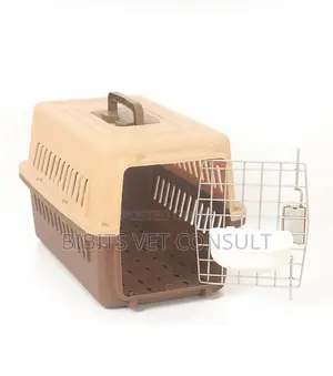 Portable Pet Transport Flight Box With Bowl and Bet Pad