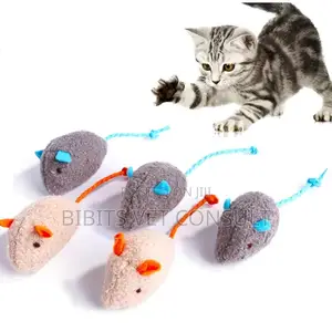 3 Pieces Plush Mouse Interactive Cat Toy