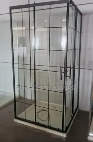 High Quality Black Shower Cubicle 6mm Tampered Glass