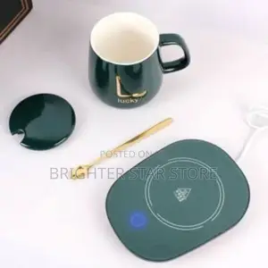 Ceramic Coffee Cup With Automatic Heating Pad