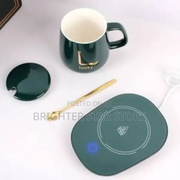 Ceramic Coffee Cup With Automatic Heating Pad