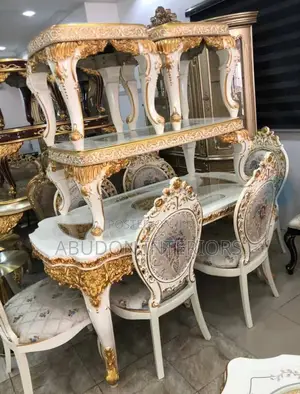 Set of Dining Table Plus Center Table and Stool