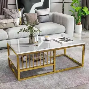 Center Table (Nordic and Faux-Marble Design)