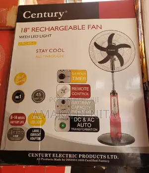 Century Rechargeable Fan 18"