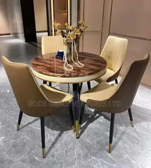 Marble Dining Set With 4 Chairs