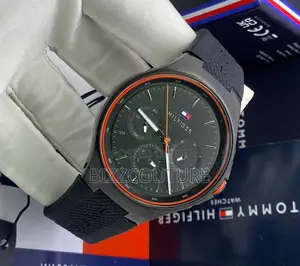 Original Hilfiger Chronograph Black Dail Rubber Strap Watch