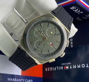 Original Hilfiger Chronograph Gray Dail Rubber Strap Watch