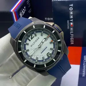 Original Hilfiger Calender Blue Rubber Strap Watch