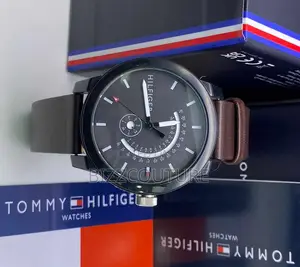 Original Hilfiger Brown Leather Strap Watch Is Available