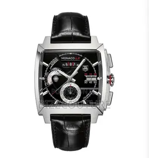 Original Tag Heuer Chronograph Black Leather Watch
