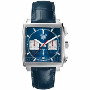 Original Tag Heuer Chronograph Blue Dail Leather Watch