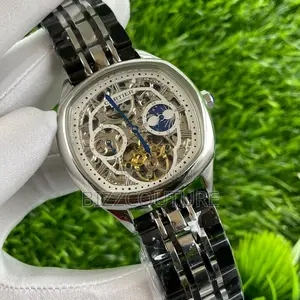 Original Cartier Mechanical Silver and Black Chain Watch
