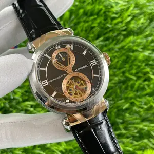 Original Hanboro Multifunction Black Leather Watch