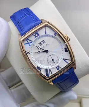 Original Brequet 1715 Quartz Movement Blue Leather Watch