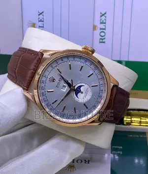 Original Rolex Perpetual Brown Leather Watch Is Available