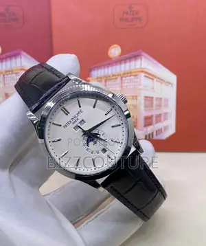 Original PATEK PHILIPPE Geneve Black Leather Watch in Store