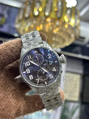 Original IWC Schaffhausen Chronograph Silver Chain Watch