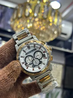 Original Montbalnc Chronograph Gold and Silver Chain Watch