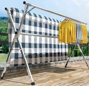 Foldable Stainless Steel Telescope 3 Pole Cloth Hanger