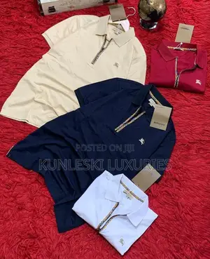Original Burberry Collar Neck T-Shirt Collections