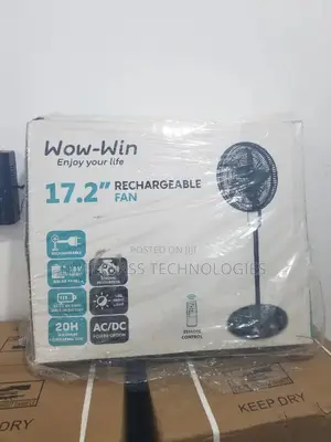 Wow-Win Rechargeable Fan 17.2" (Brand New).