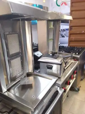 Quality Gas 2burner Stainless Shawarma Grill Wit Auto Turner