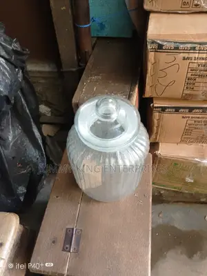 Transparent Glass Bottle - Decorative Jar