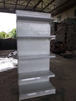 White Colour Single Sided 7 Feets Tall Supermarket Shelves