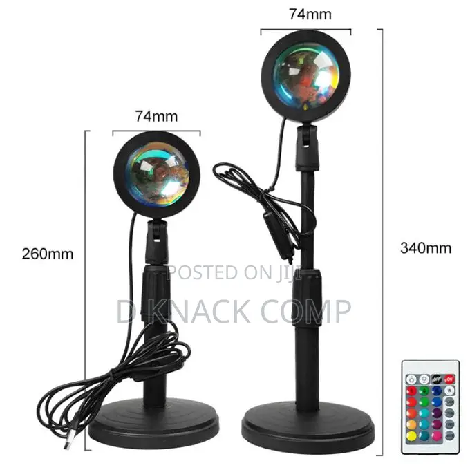 USB Powered Remote Control 20-color Sunset Lamp/Projector