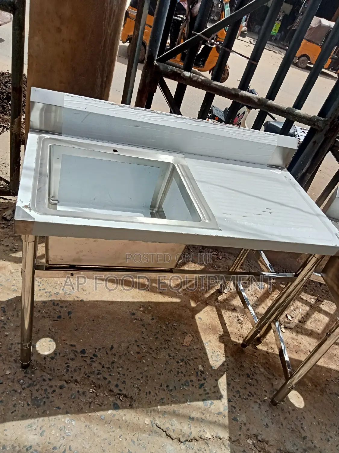 Single Sink With Side Table and Tape