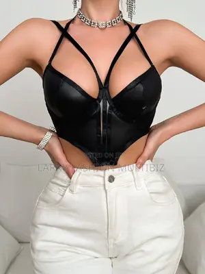Harness Leather Bra Top