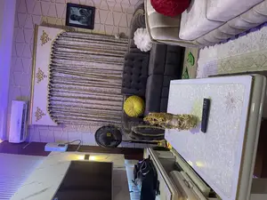 Complete Set of Living Room Interiors Curtains,Sofa, Arab
