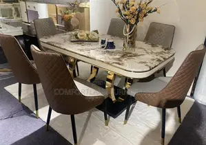 High Quality Marble Top Dining Table With 6seater