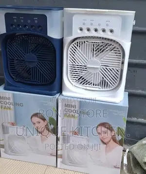 Portable Desktop Air Fan, Humidifier + Led Light Night