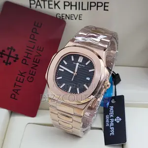 Original PATEK PHILIPPE Rose Gold Black Dail Chain Watch