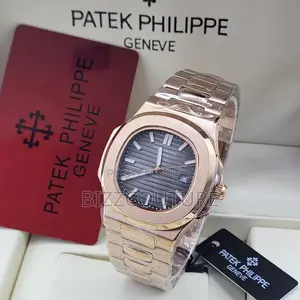 Original PATEK PHILIPPE Grey Dail Rose Gold Chain Watch