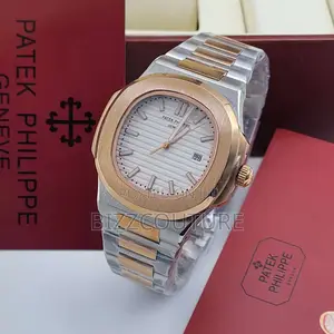Original PATEK PHILIPPE Silver and Gold Chain Watch in Store