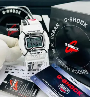 Original G-Shock Casio Digital White Rubber Strap Watch